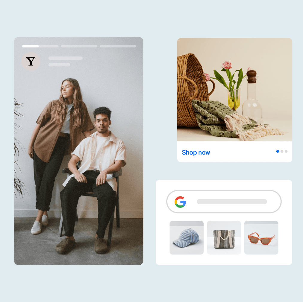 Square Online storefront and product discovery illustration